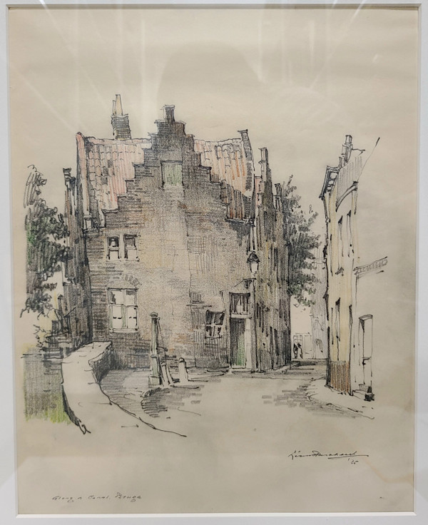 Along a Canal, Bruge by Leon Pescheret, Image 1.