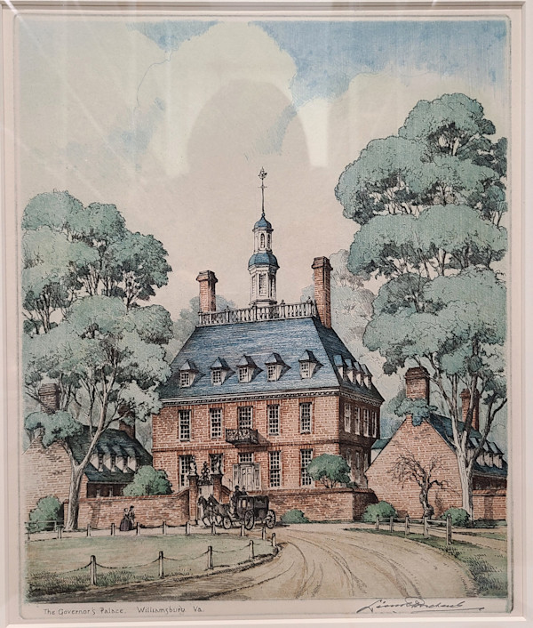 The Governor's Palace, Williamsburg V.A. by Leon Pescheret