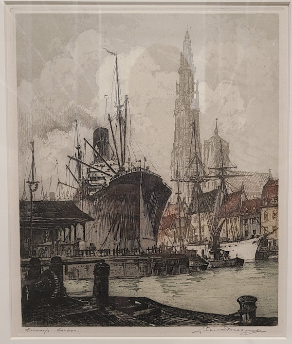 Antwerp Harbor by Leon Pescheret