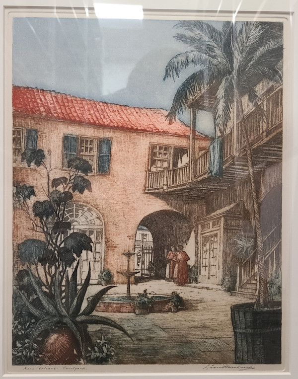 New Orleans, Courtyard by Leon Pescheret
