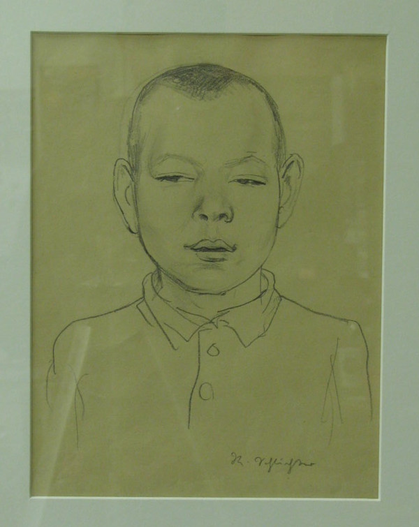 Kinderportrait (Child Portrait-Boy) by Rudolf Schlichter