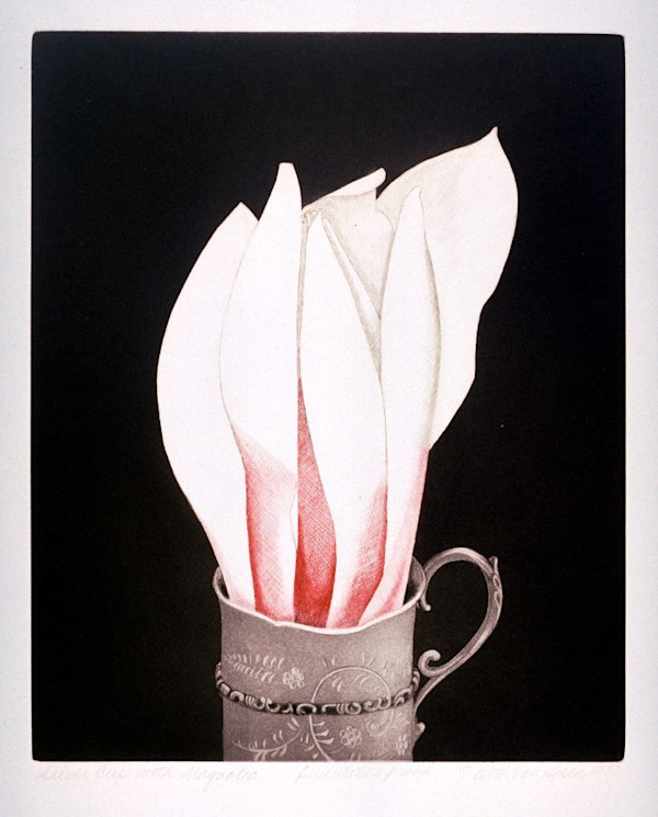 Silver Cup with Magnolias (Edition of 100) by Beth Van Hoesen