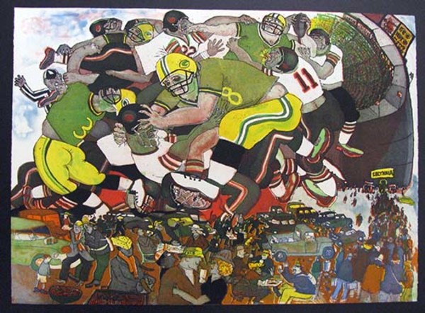 Sunday Service by Warrington Colescott, Image 1.