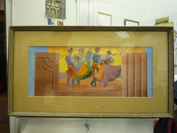 Mural Design (dark frame) by Andrew and Louis Karoly, Szanto
