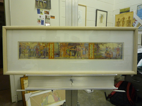 Mural Design (three horizonal scenes) by Andrew and Louis Karoly, Szanto