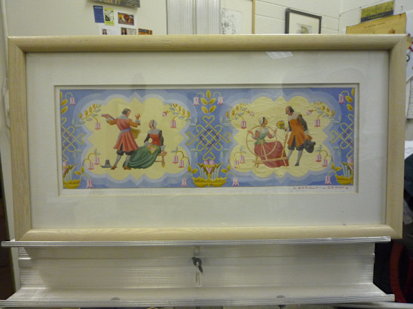 Mural Design (two sets of lovers) by Andrew and Louis Karoly, Szanto