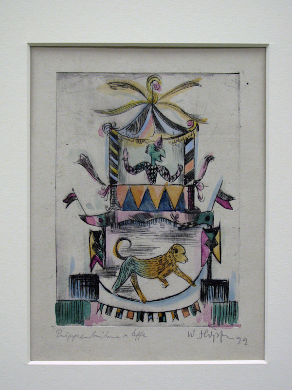 Puppenbuhne mit Affe (Puppet Theatre with Monkey) by Wilhem Hopfner, Image 1.