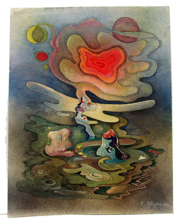 Die lobrede am himmel (the eulogy in the sky) by Rudolf Schlichter, Image 1.