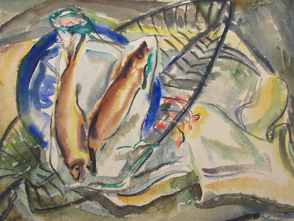 Still Life with Pair of Fish by Evelyn Guhr Sweeney, Image 1.
