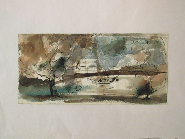 Sailboat Sketch by Evelyn Guhr Sweeney