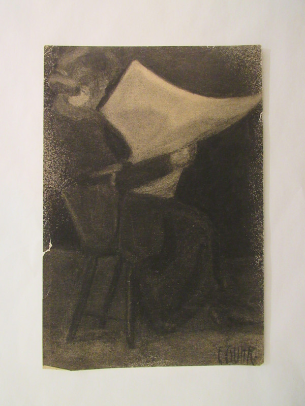 Woman Reading a Newspaper by Evelyn Guhr Sweeney, Image 1.