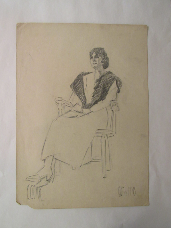 Seated Woman with Stole by Evelyn Guhr Sweeney