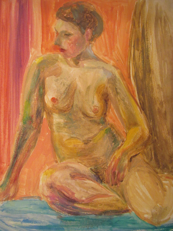 Nude Woman in Seated Pose by Evelyn Guhr Sweeney