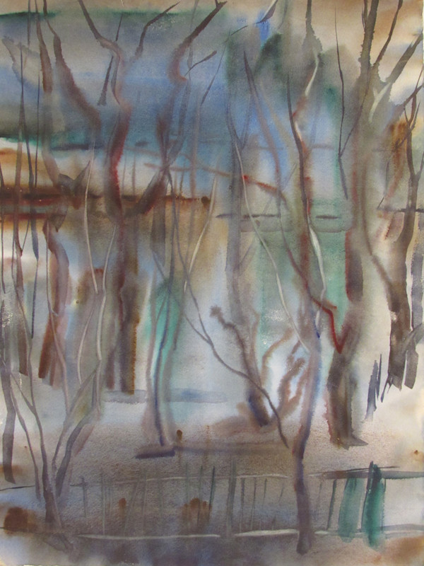 Landscape with Trees by Evelyn Guhr Sweeney