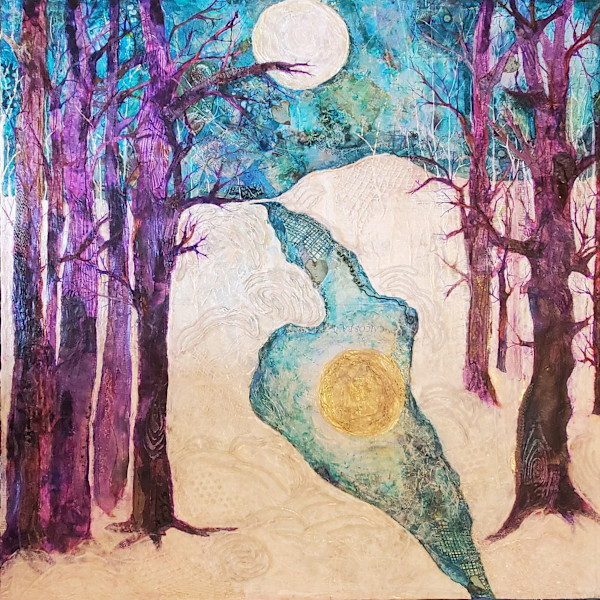 Moon Reflections in Winter by Jan Somers