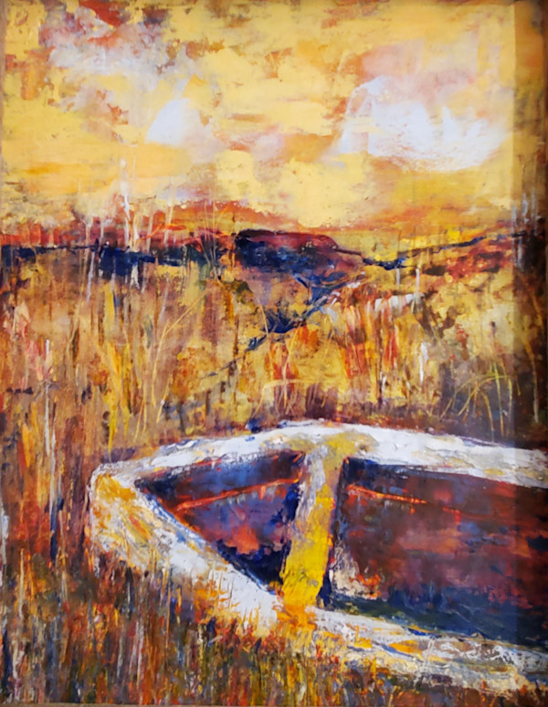 Yellow Sky Boat by Jan Somers