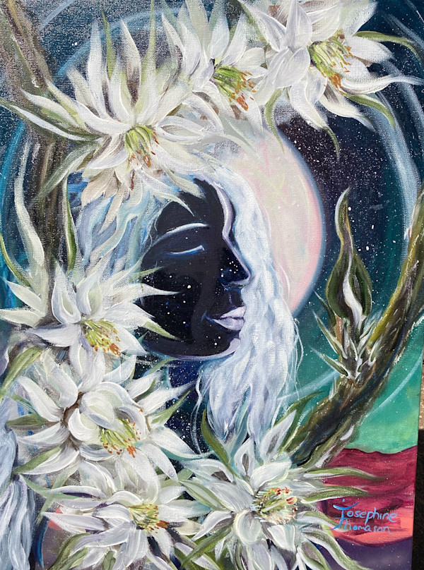 The Queen of the Night has Pleiades Freckles by Josephine Thomason by Heart of the Sun Gallery