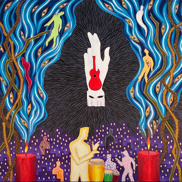 #0022025 Voodoo and the origins of rock and roll -Congo square 30” x30” oil on linen-$6500 by Francis Pavy