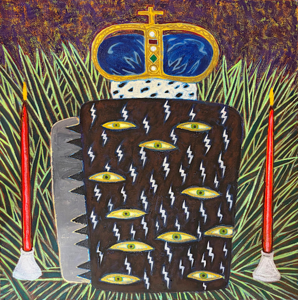 Reqiuem for the King  18”x18” oil on linen by Francis Pavy