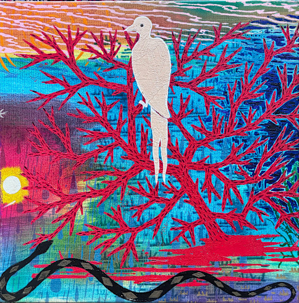 Red Thorn  Bush by Francis Pavy