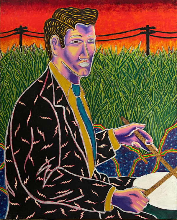 Drummer with Canegrass by Francis Pavy
