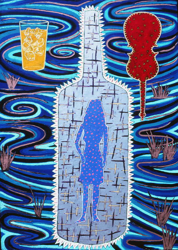 Girl  in a bottle by Francis Pavy