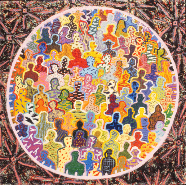 Small world with Pink Stitching by Francis Pavy