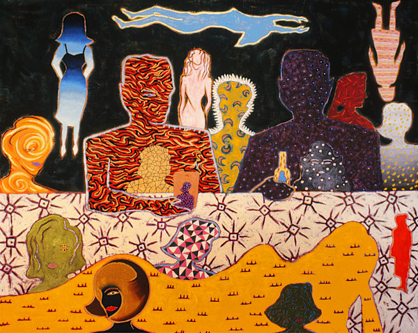 Two Men Drinking and Talking About Women by Francis Pavy