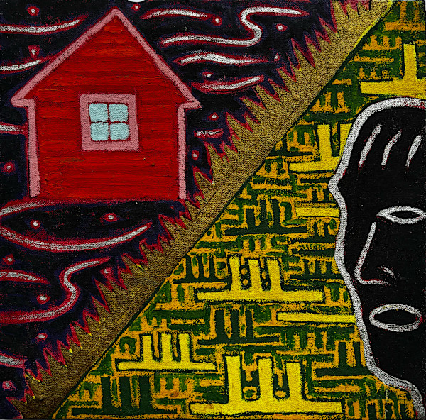 Dreamer with Red house by Francis Pavy
