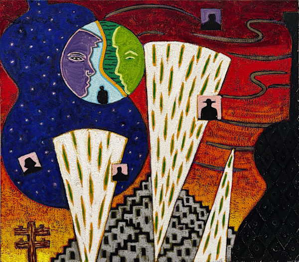 Red Sunset with Rays and Silver City by Francis Pavy, Image 1.