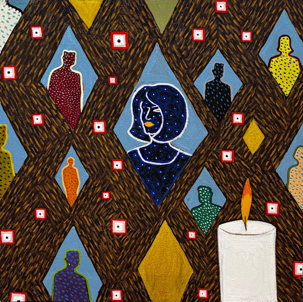 A Candle, Diamonds, and Wood by Francis Pavy, Image 1.
