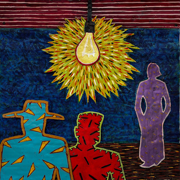 3 People with Light Bulb by Francis Pavy, Image 1.