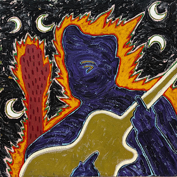 Purple Guitarist by Francis Pavy, Image 1.
