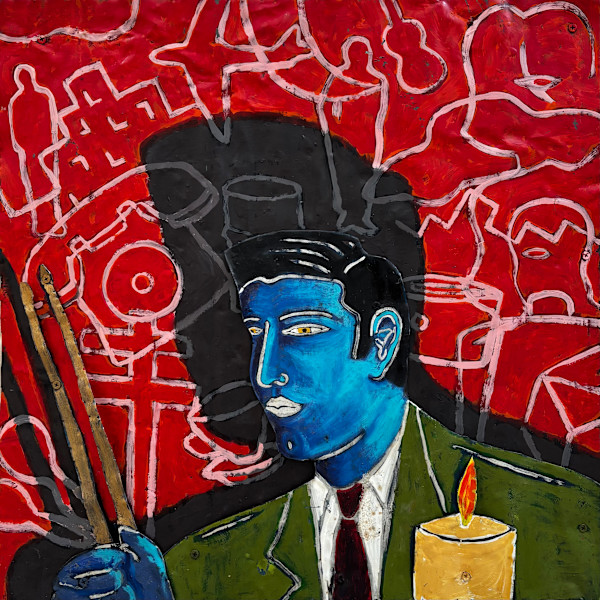 Drummer with Shadow & Candle by Francis Pavy, Image 1.