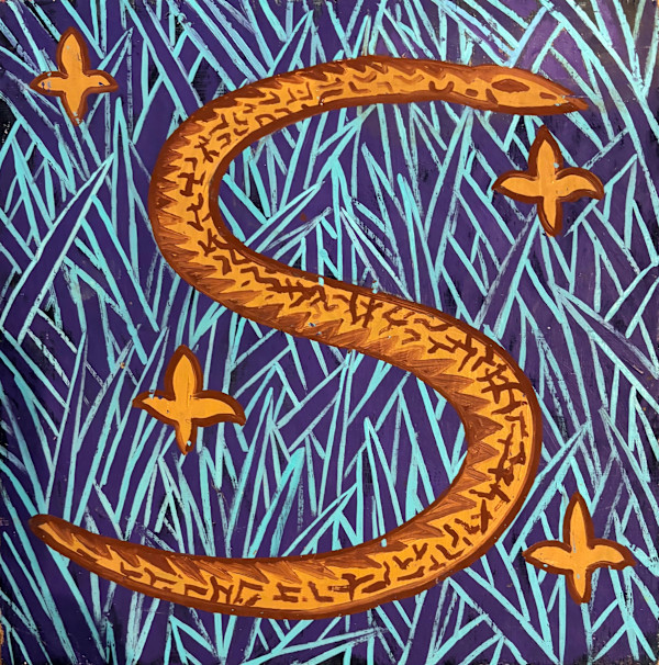 Snake and Fleur de lis by Francis Pavy