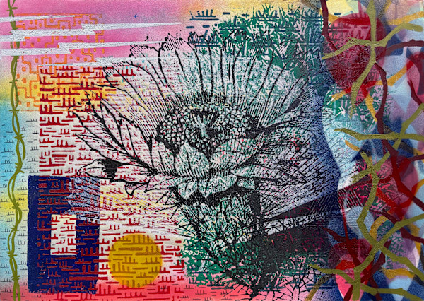 Cactus flower, out of the big thicket series by Francis Pavy