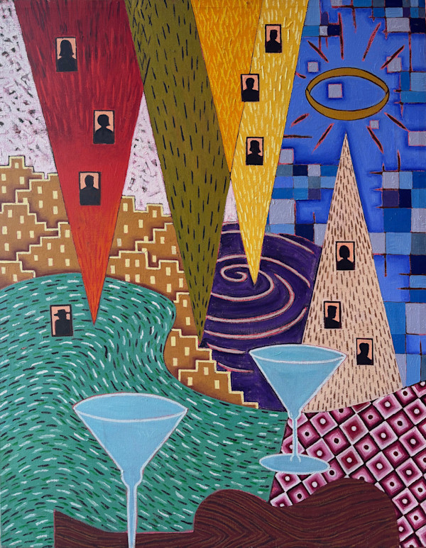 Slimco V cityscape with Martinis by Francis Pavy