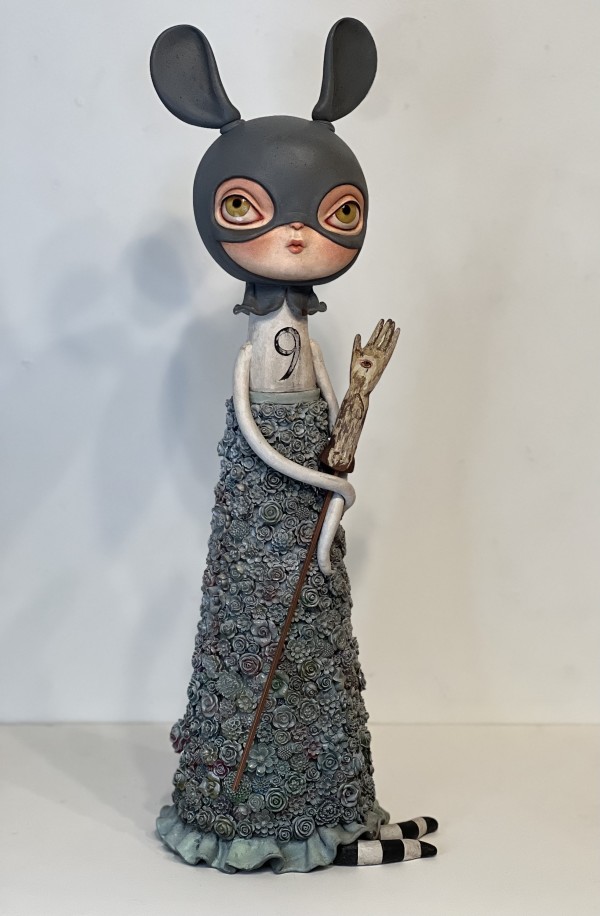 Masked Flora No. 9 ( the judgmental witness) by Kathie Olivas