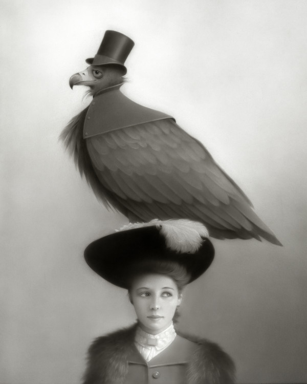 Miss Anna and Her Hat Bird by Travis Louie