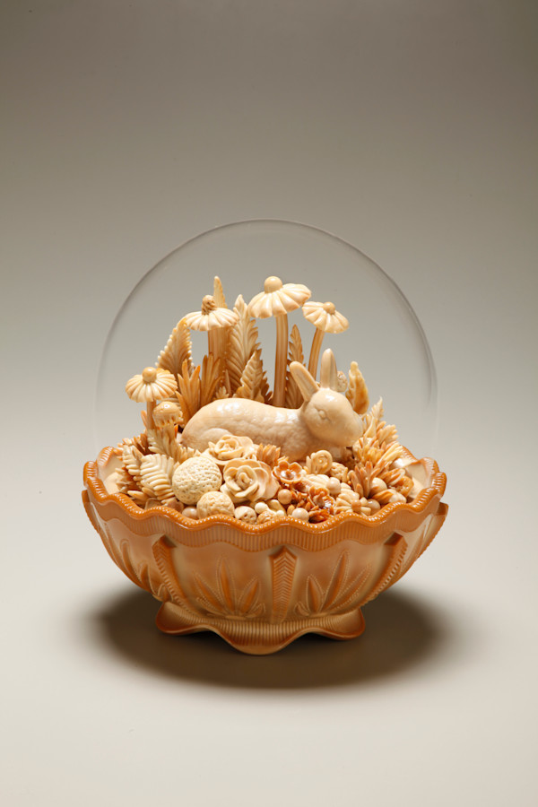 Bunny Resting in Chocolate by Amber Cowan