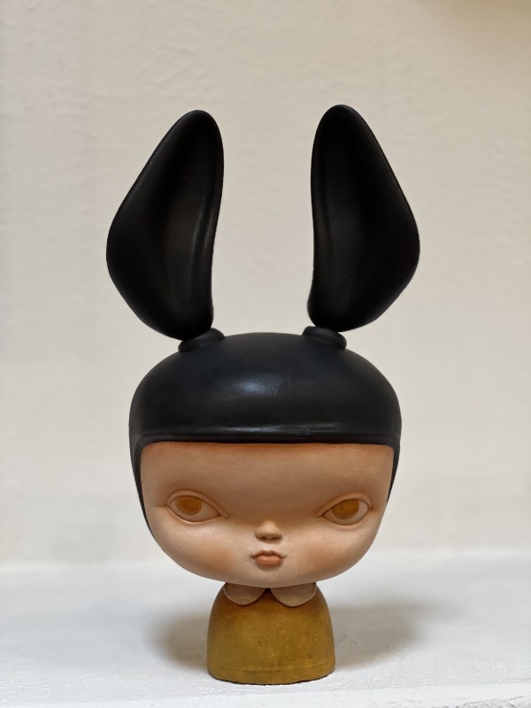 Black Rabbit Lizzie (Bust ) by Kathie Olivas