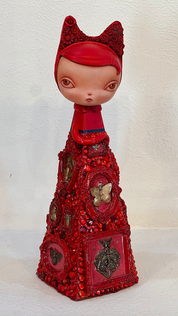 2 Faced Red Encrusted Ashley by Kathie Olivas