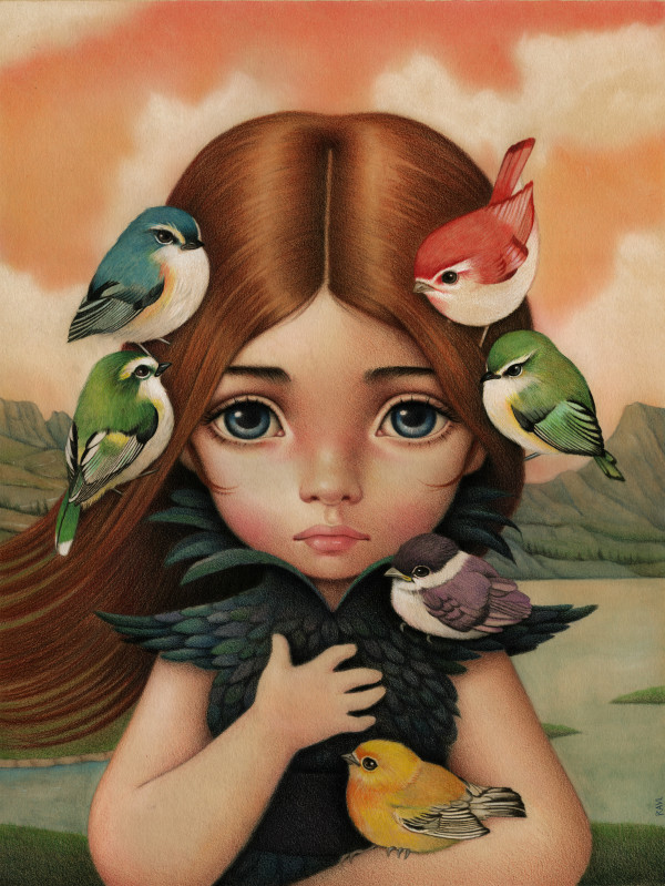 Lady of Birds by Raúl Guerra