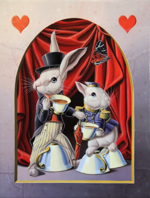 « Les deux lapins d’Alice » (« Alice's two rabbits « ) by Valéry VECU-Quitard