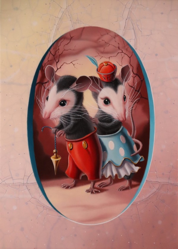 Mickey, Minnie and the pendulum by Valéry VECU-Quitard