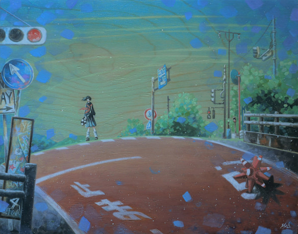The Girl at the Crossing by Mall, Image 2.