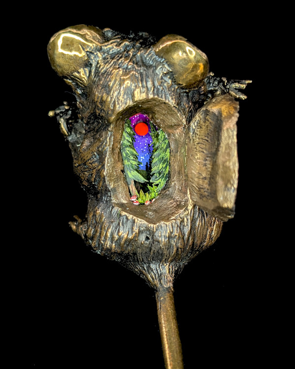 Forest Mouse Finds Lavender (collaboration with sculptor Ross Takahashi) by Shannon Taylor