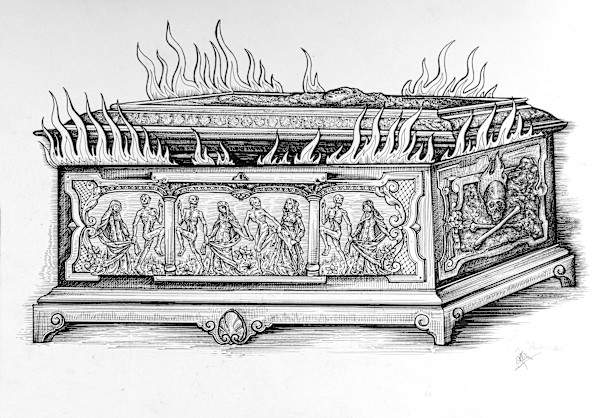 Pandora's box (Homage of “Danse macabre des femmes” by Guyot Marchant 1491) by Myriam Black