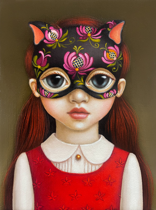 Black cat girl by Flor Padilla
