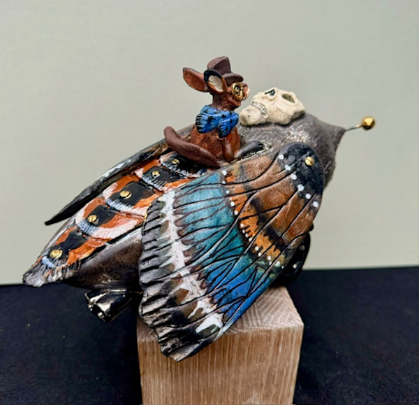 Hare in flight (take off ) by Joanne Robey